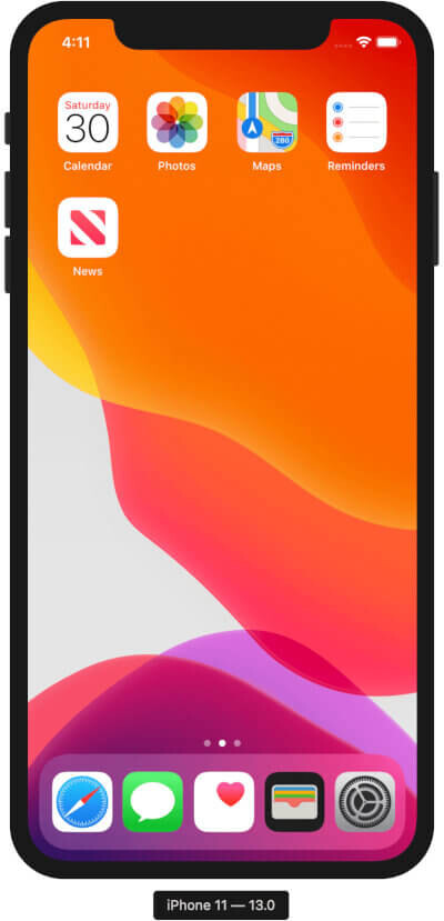FiveIconDock showing five apps in the iPhone dock