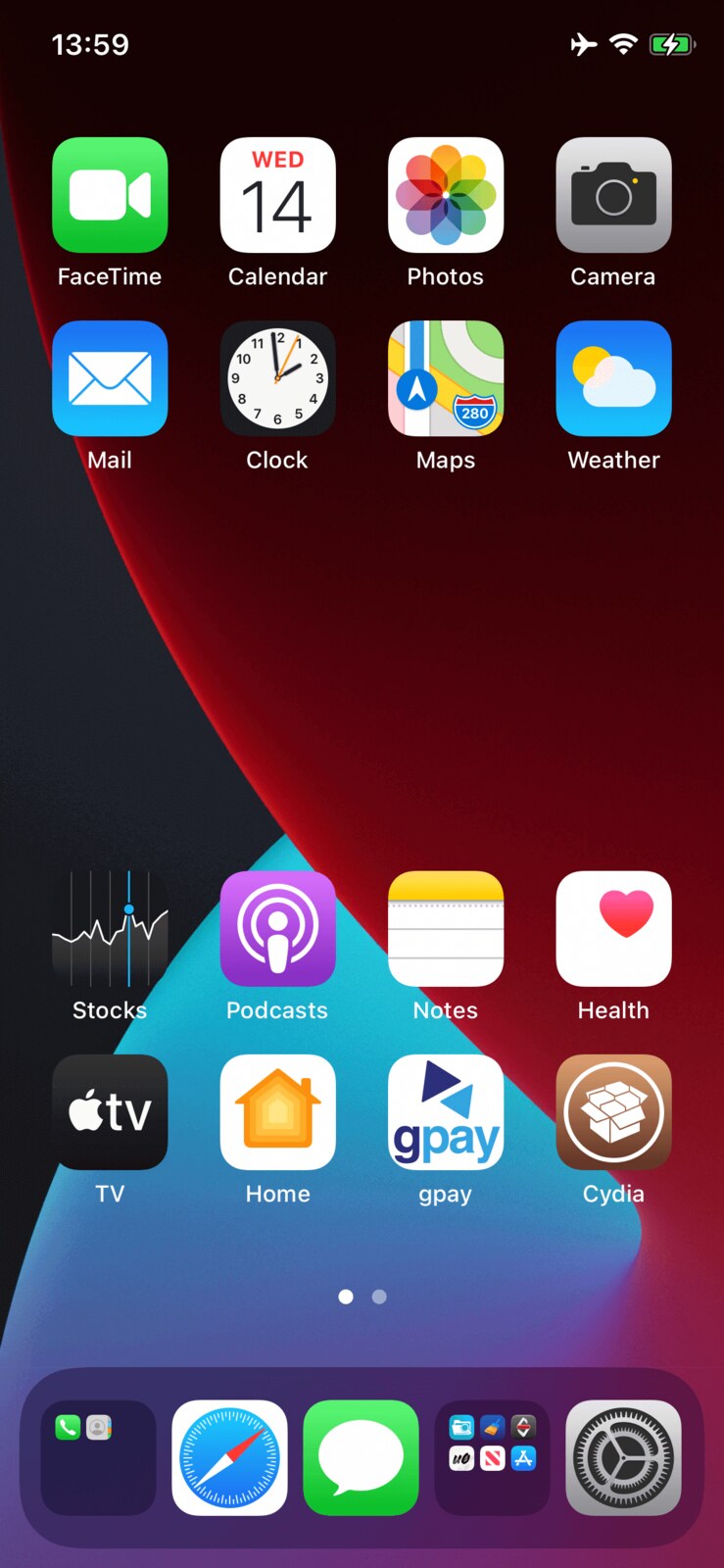 Home Screen icon arrangement before IconOrder recovery